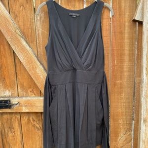 Theory black silk romper